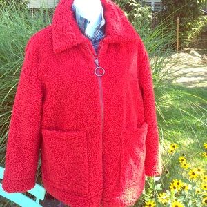 red teddy bear jacket
